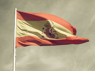 Image showing Vintage looking Flag of Spain