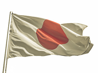 Image showing Vintage looking Japanese flag