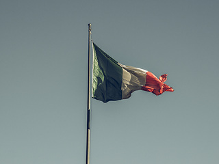 Image showing Vintage looking Italian flag