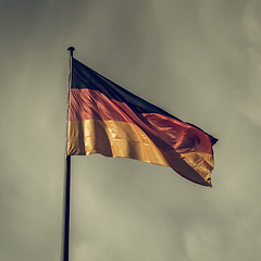 Image showing Vintage looking German flag