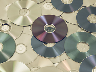 Image showing Vintage looking CD DVD DB Bluray disc