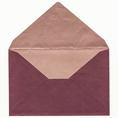 Image showing Vintage looking Pink envelope isolated