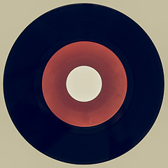 Image showing Vintage looking Vinyl record isolated