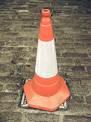 Image showing Vintage looking Traffic cone