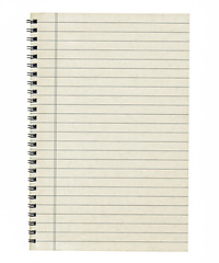 Image showing Vintage looking Blank notebook page