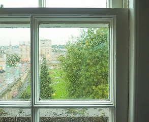Image showing Wet window pane