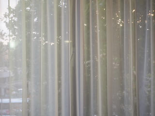 Image showing White curtain background