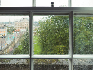 Image showing Wet window pane