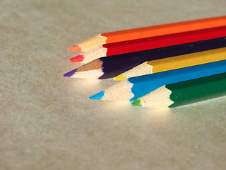 Image showing Many colour pencil