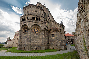 Image showing Old St. Procopius basilica and monastery, town Trebic, Czech Republic