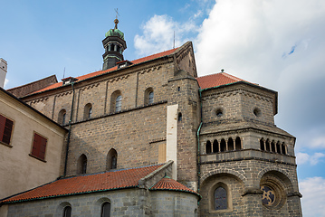 Image showing Old St. Procopius basilica and monastery, town Trebic, Czech Republic