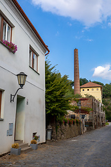 Image showing Narrow street in jewish quarter. Trebic, Czech Republic