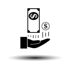 Image showing Cash Back To Hand Icon