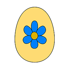 Image showing Easter Egg With Ornate Icon