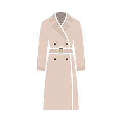 Image showing Business Woman Trench Icon