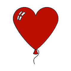 Image showing Heart Shape Balloon Icon