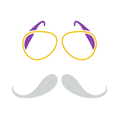 Image showing Glasses And Mustache Icon