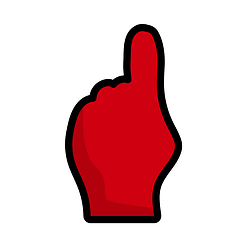 Image showing American Football Foam Finger Icon