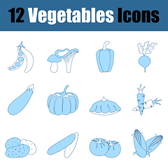 Image showing Vegetables Icon Set