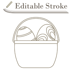 Image showing Easter Basket With Eggs Icon