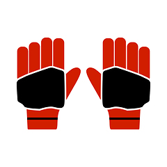 Image showing Pair Of Cricket Gloves Icon