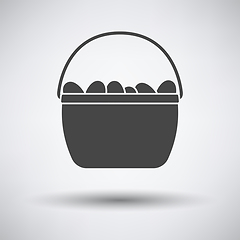 Image showing Easter Basket With Eggs Icon