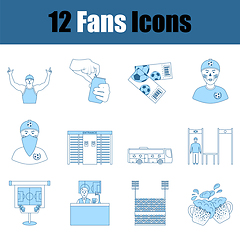 Image showing Fans Icon Set