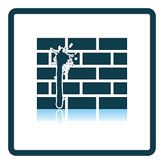 Image showing Blood On Brick Wall Icon