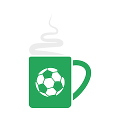 Image showing Football Fans Coffee Cup With Smoke Icon