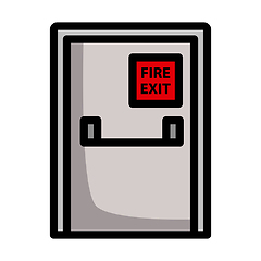 Image showing Fire Exit Door Icon