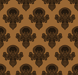 Image showing Damask Seamless Outline Pattern