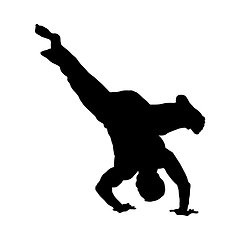 Image showing Hip Hop Dancer Silhouette