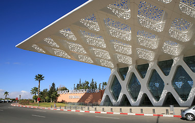 Image showing Blue sky over airport Marrakech