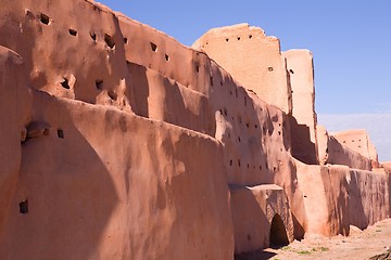 Image showing Old city wall in Marrakech