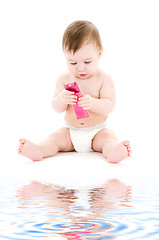 Image showing baby with cell phone