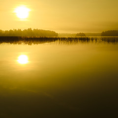 Image showing Sunrise at the lake