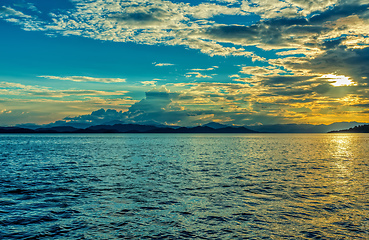 Image showing Idyllic sunset landscape. Tarcoles, Costa Rica