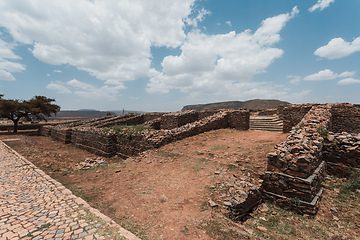 Image showing Queen of Sheba palace ruins in Aksum, Axum civilization, Ethiopia.