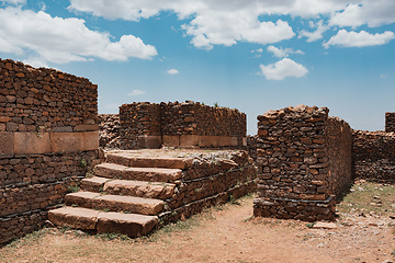 Image showing Queen of Sheba palace ruins in Aksum, Axum civilization, Ethiopia.