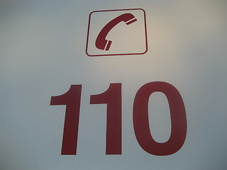 Image showing 110, Norwegian emergency number