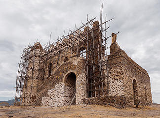 Image showing ruins of Guzara royal palace, Ethiopia Africa