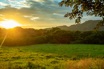 Image showing Idyllic sunset landscape. Colorado, Costa Rica