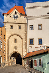 Image showing The old town view in city Jindrichuv Hradec, Czech Republic