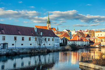 Image showing The old town view in city Jindrichuv Hradec, Czech Republic