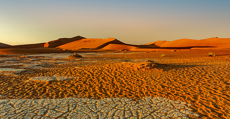 Image showing Arid dry landscape Hidden Vlei in Namibia Africa