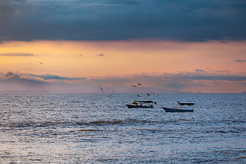 Image showing Idyllic sunset landscape. Tarcoles, Costa Rica