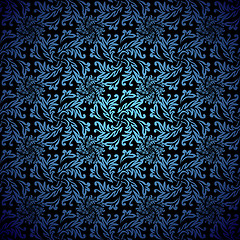 Image showing blue floral repeat