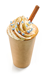 Image showing pumpkin latte in take away cup