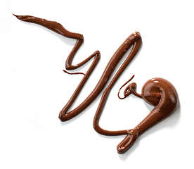 Image showing melted chocolate on white background