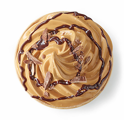 Image showing whipped caramel and coffee mousse dessert